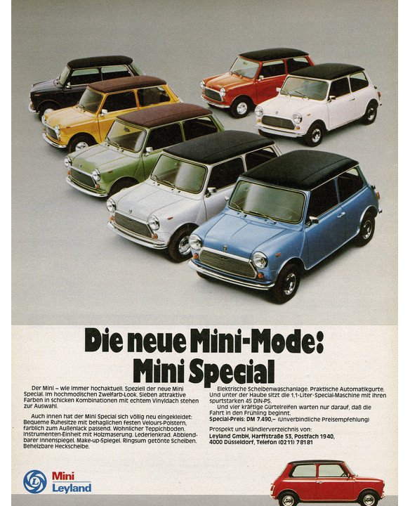 Die neue Mini-Mode: Mini Special – wie Leyland 1979 für den Mini warb