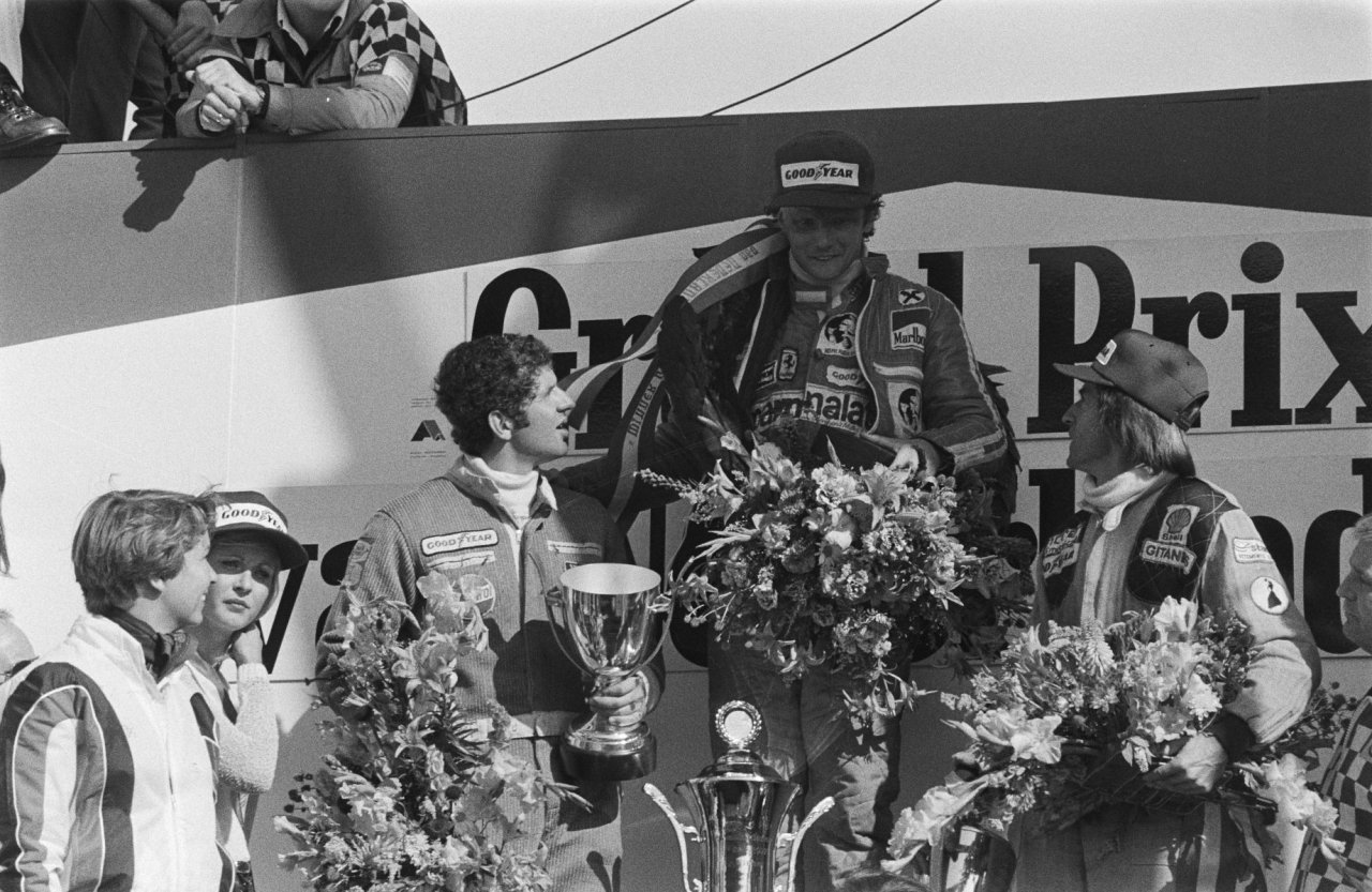 Podium beim GP der Niederlande 1977