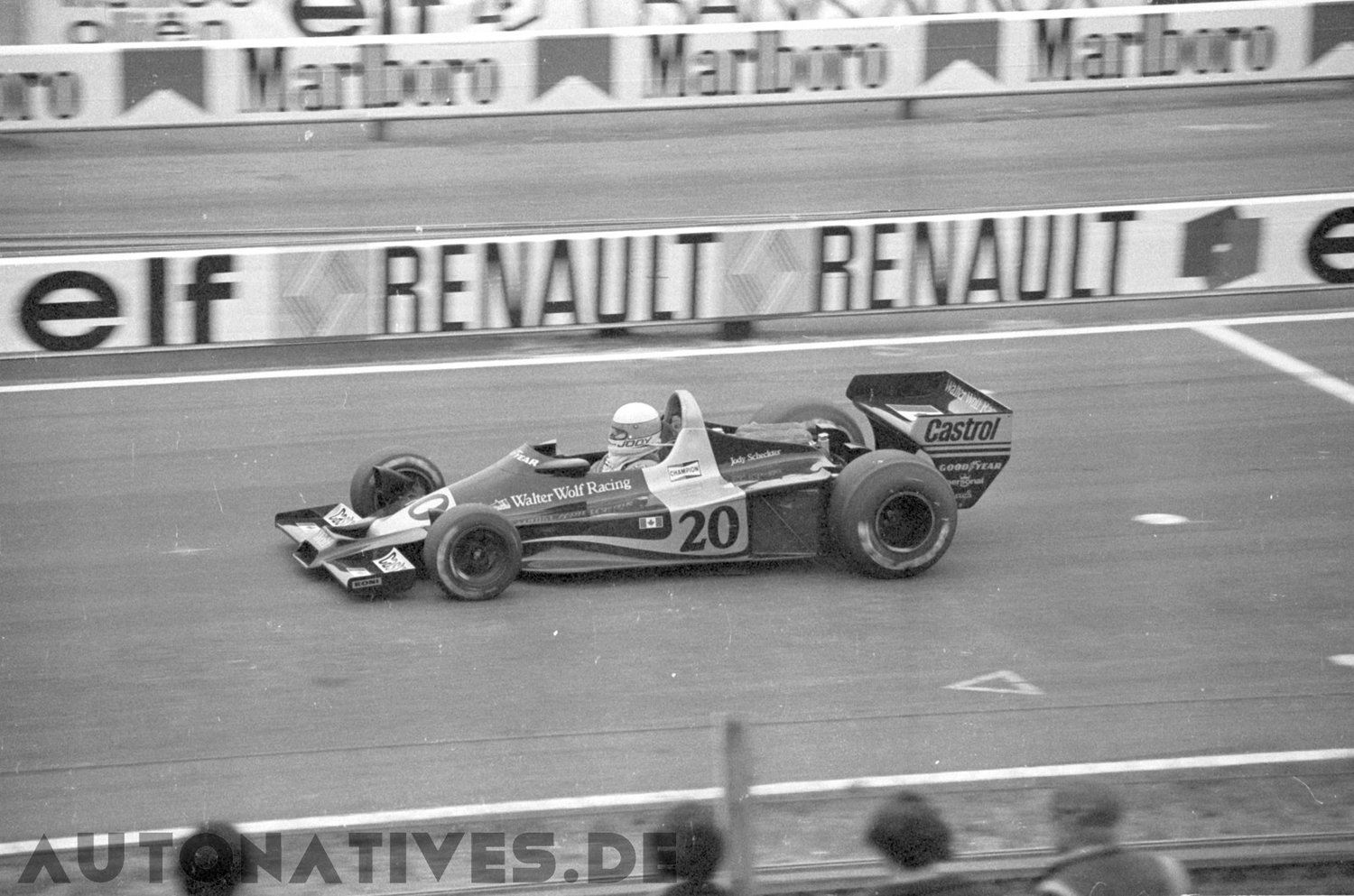 Jody Scheckter im Wolf WR1 beim Großen Preis von Belgien 1977