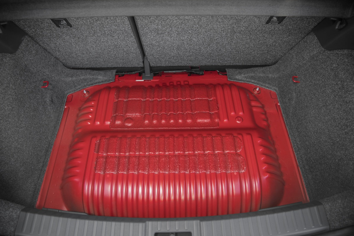 Erdgastank in einem Seat
