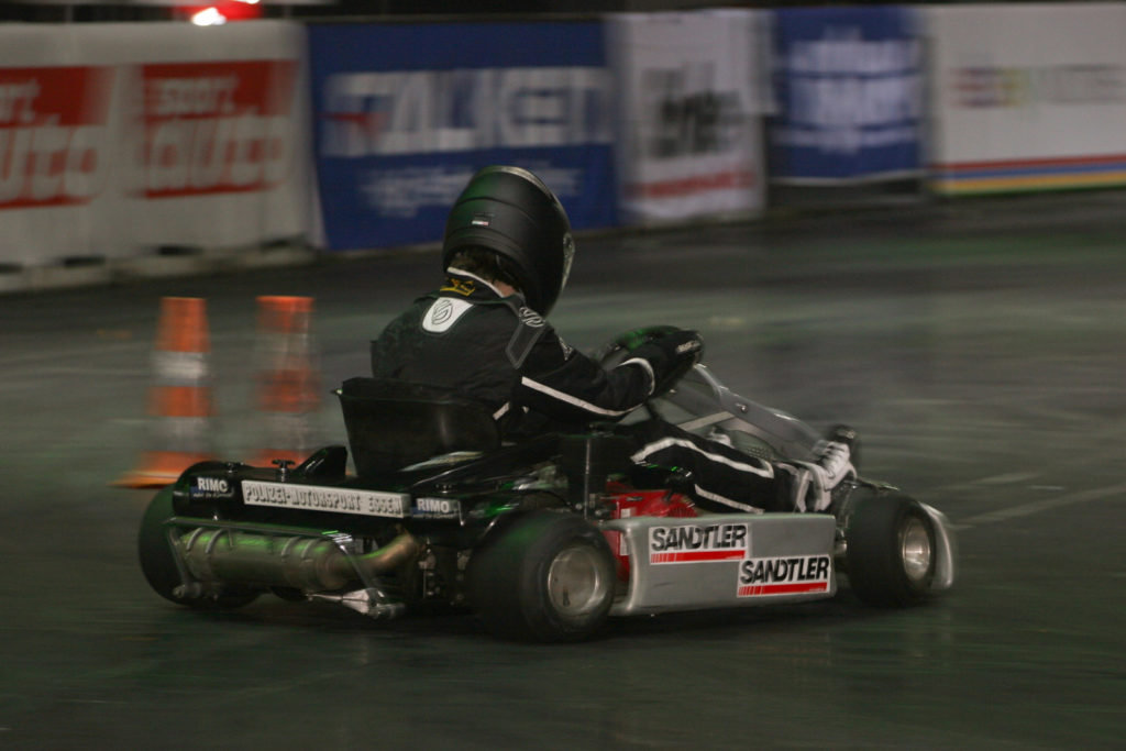 Max Schwede im Kart auf der Essen Motor Show