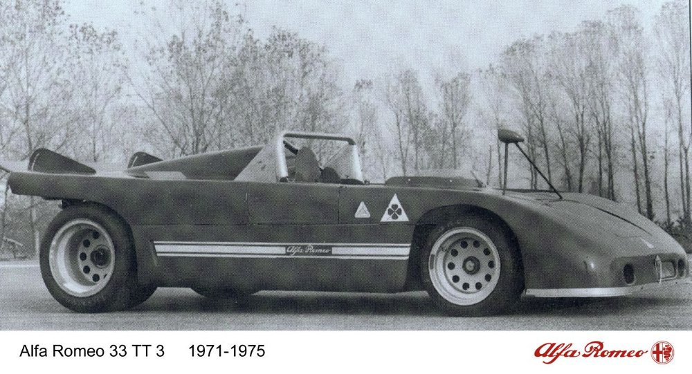 Auch der Alfa Romeo 33 TT 3 trug das Quadrifoglio Verde