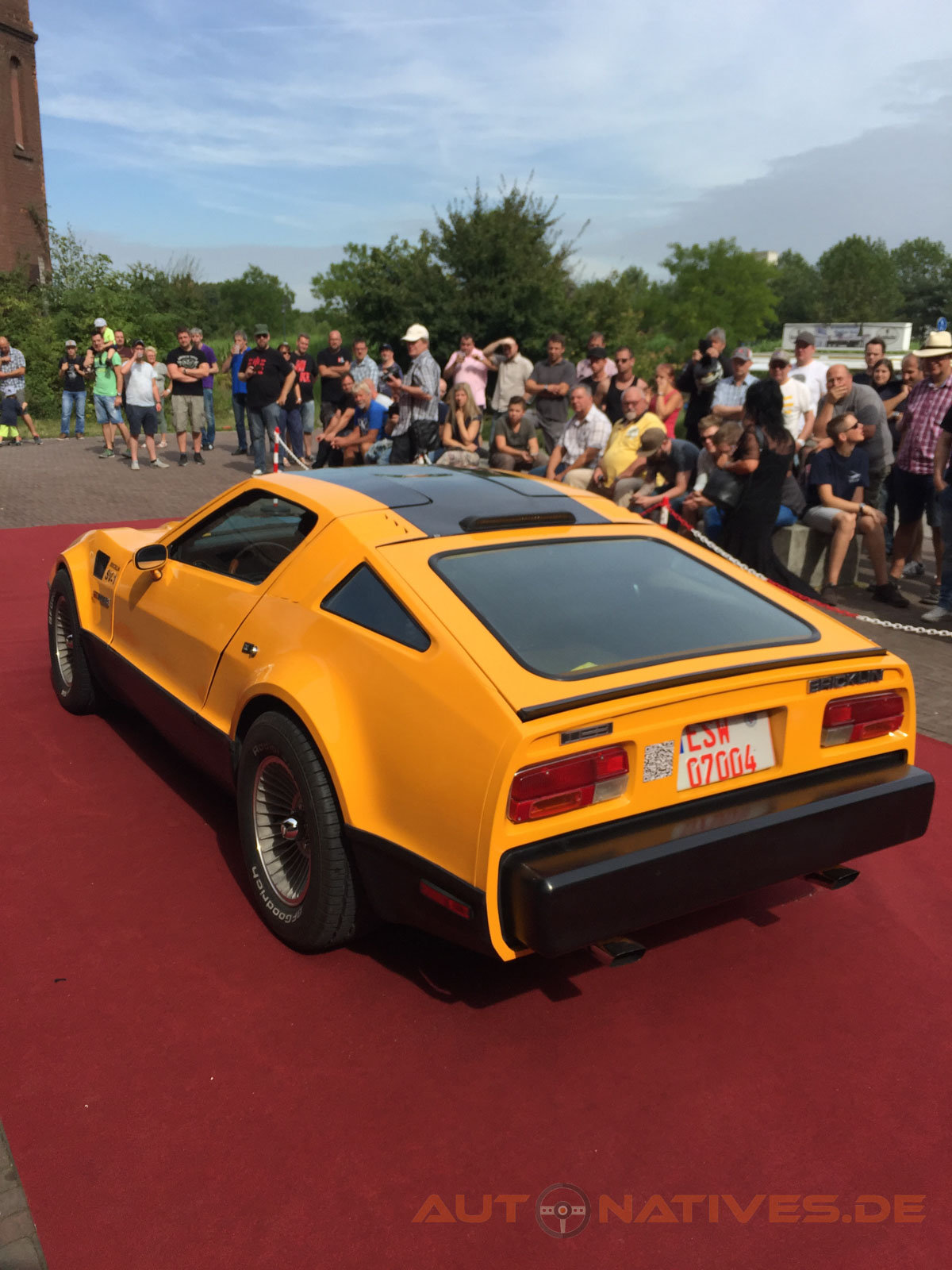Heckansicht des Bricklin SV-1