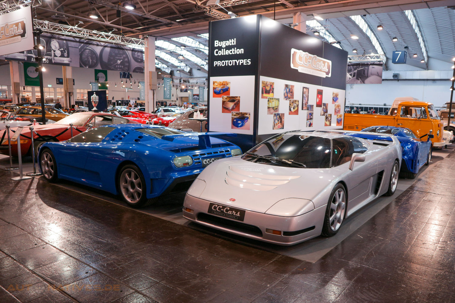 Designmodell des Bugatti EB 110 auf der Techno Classica 2022