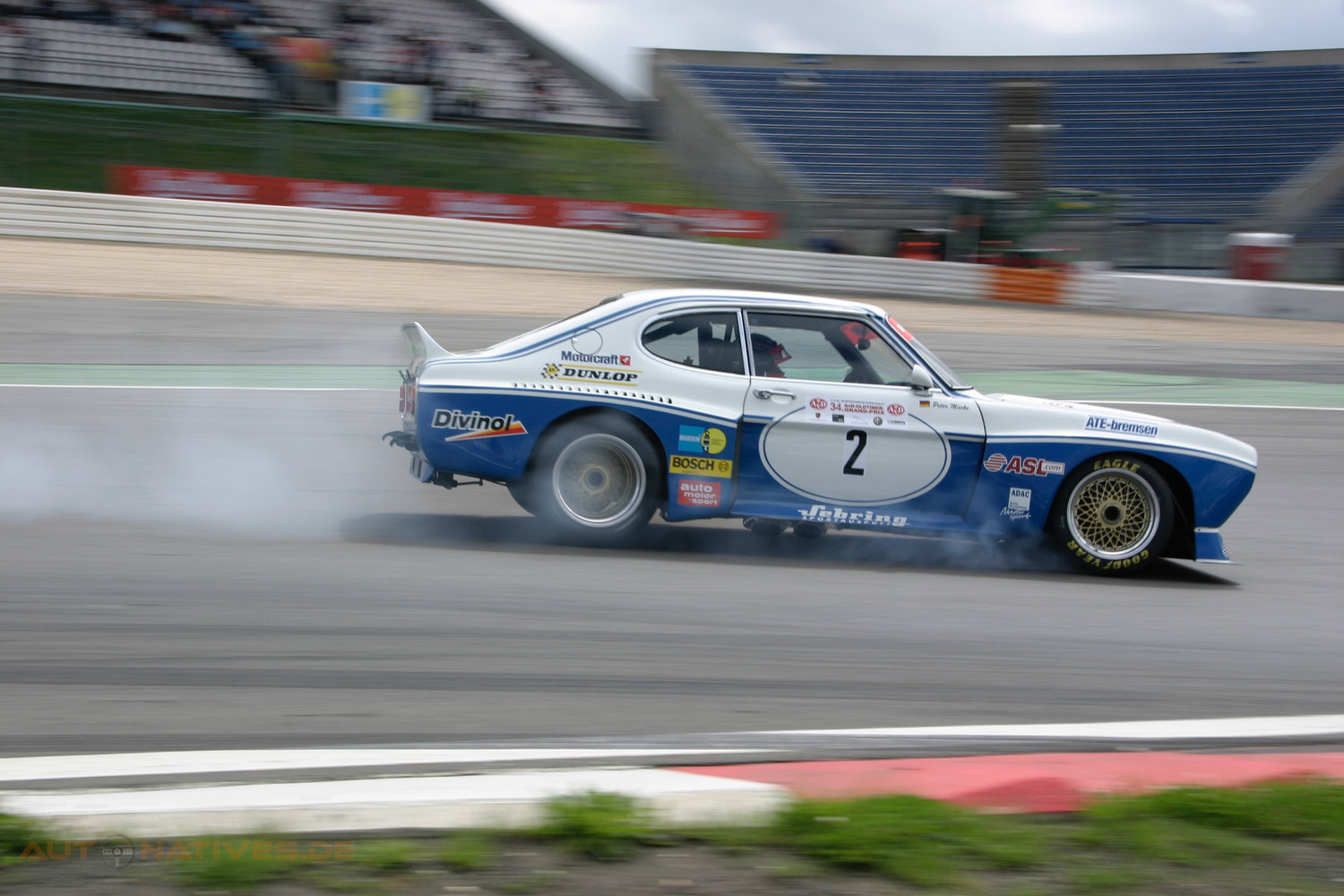 Ford Capri wie in den Anfangsjahren der DRM als Gruppe-2-Rennwagen zum Einsatz kam.