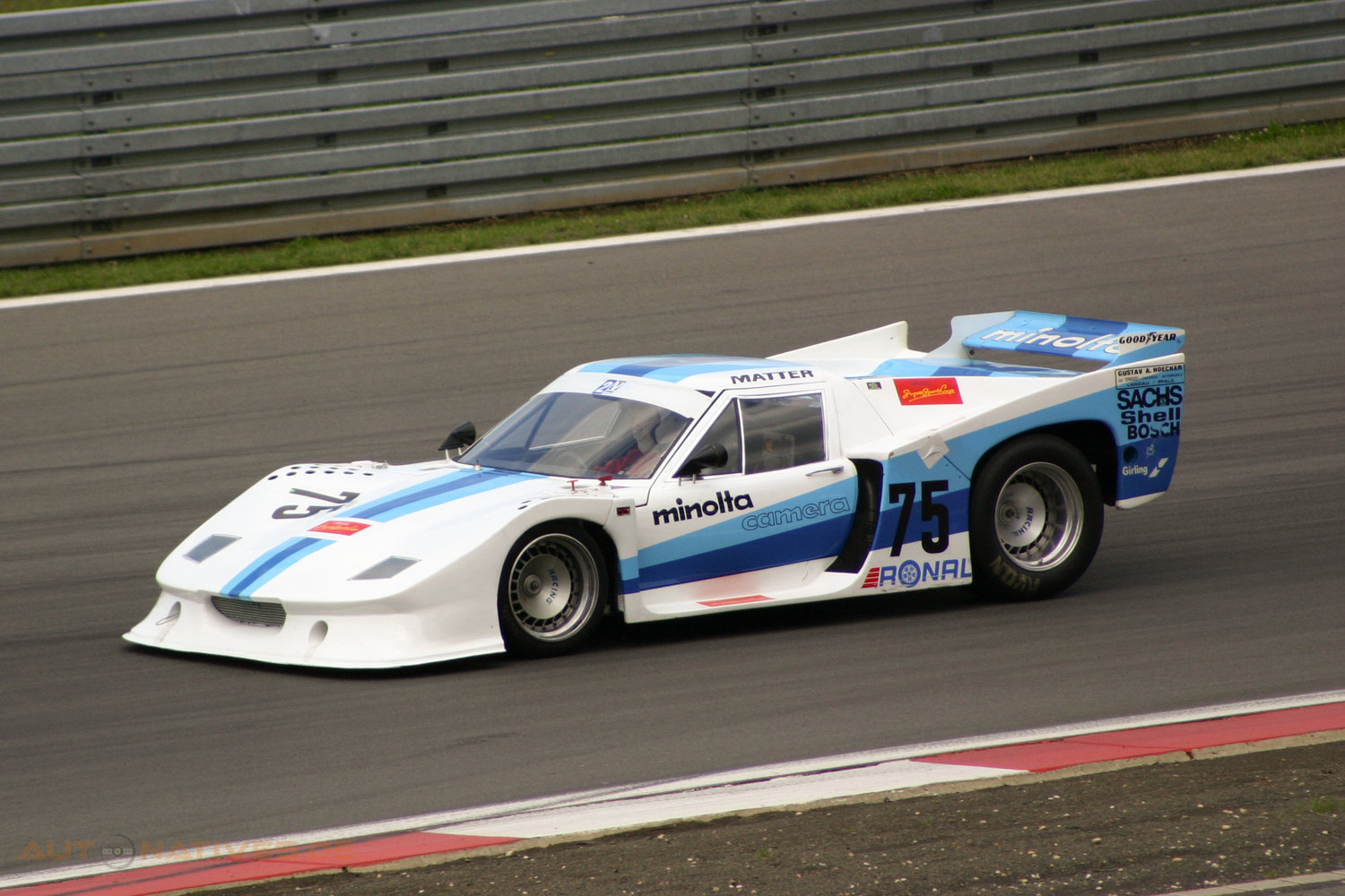 Der Lotus Europa Gruppe 5 auf der Grand Prix-Strecke des Nürburgrings.