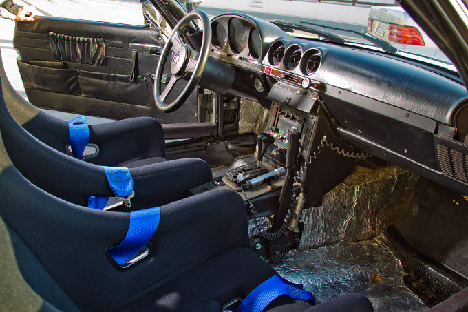 Innenraum im Rallye Mercedes-Benz 500 SLC von 1980