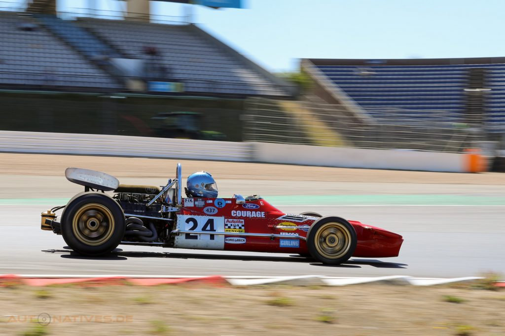 De Tomaso 505 beim AvD Oldtimer-Grand-Prix 2022. 1970 setzte Frank Williams Racings Cars dieses Auto ein.