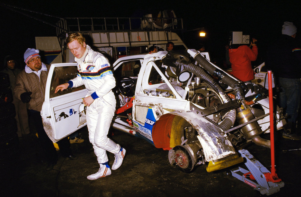 Ari Satanen 1984 mit seinem Peugeot 205 Turbo 16 