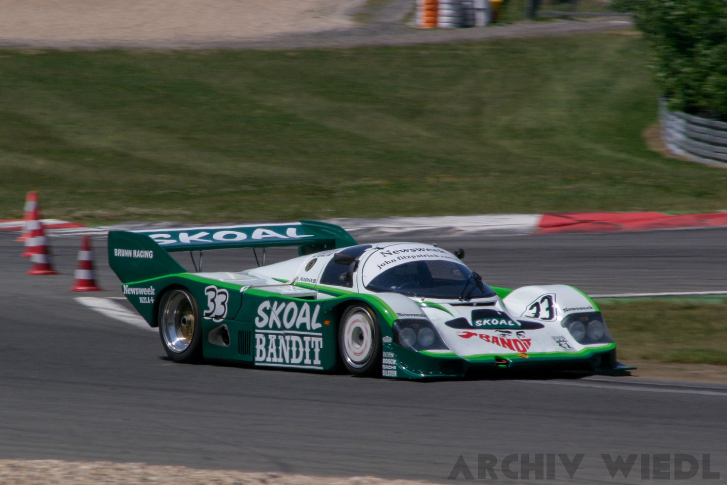Porsche 956B vom Skoal Bandit Porsche Team wie er im Juli 1984 am Ring auf Platz zwei fuhr.